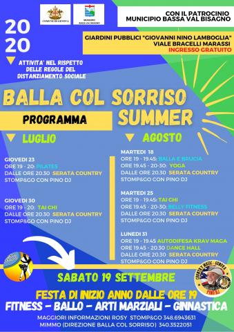 Balla Col Sorriso Summer Ai Giardini Lamboglia Dal 23 Luglio Ore 19 00 Comune Di Genova Sito Istituzionale