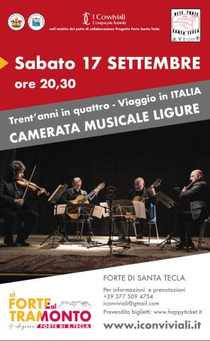 "Viaggio in Italia" concerto della Camerata Musicale Ligure al Forte Santa Tecla