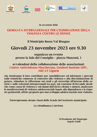 Giornata Internazionale per l'eliminazione della violenza contro le donne Giornata Internazionale per l'eliminazione della violenza contro le donne
