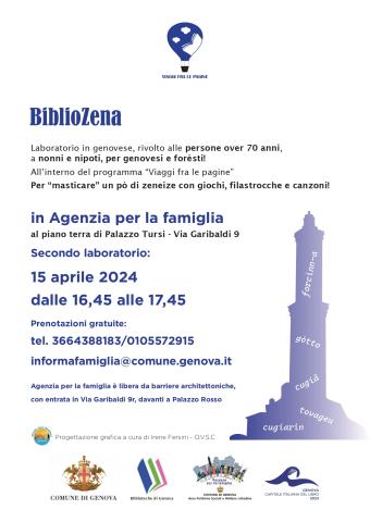 Locandina laboratorio in genovese 15 aprile 2024