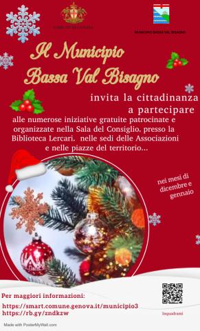 Manifestazioni natalizie nell'ambito del Municipio Bassa Val Bisagno Manifestazioni natalizie nell'ambito del Municipio Bassa Val Bisagno
