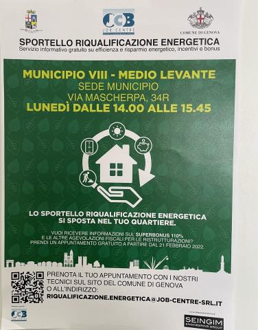 Locandina Sportello Riqualificazione Energetica