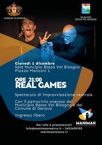 Real Games - spettacolo d'improvvisazione teatrale Real Games - spettacolo d'improvvisazione teatrale
