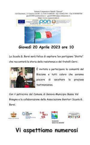 Celebrazione del 25 Aprile - Il partigiano Giotto racconta Celebrazione del 25 Aprile - Il partigiano Giotto racconta
