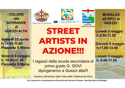 Street artists in Azione