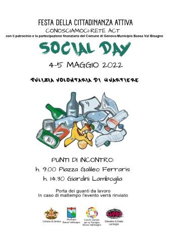 Social Day. Pulizia volontaria di Quartiere