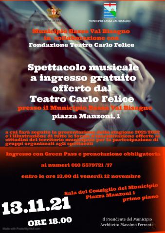Spettacolo musicale del Teatro Carlo Felice