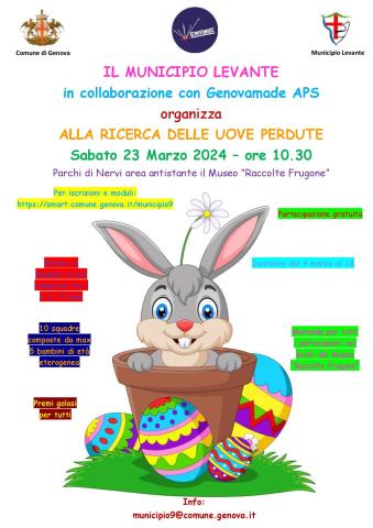 aLLA RICERCA DELLE UOVA PERDUTE locandina con informazioni evento