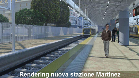 render della stazione