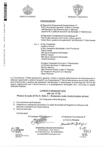 convocazione commissione congiunta 1°- 3° 