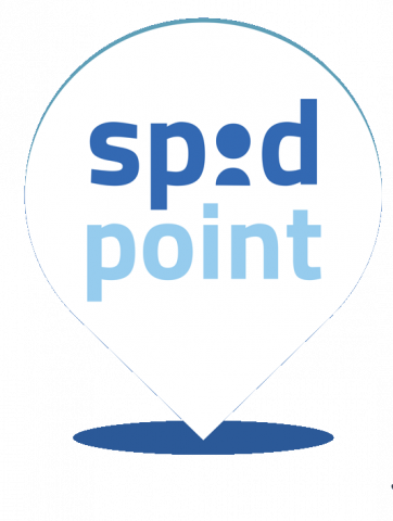 spid point goccia con scritta spid point in azzurro