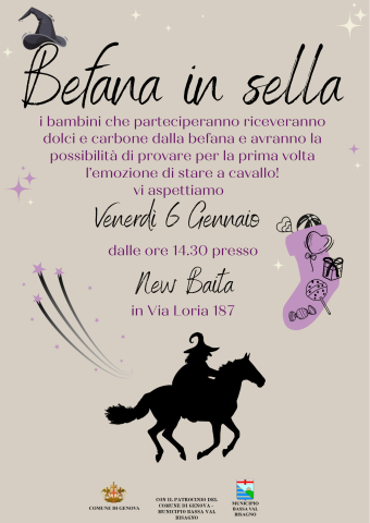 locandina Befana in sella