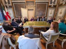 Un momento dell'incontro presso l'Ufficio di Rappresentanza di Palazzo Tursi Un momento dell'incontro presso l'Ufficio di Rappresentanza di Palazzo Tursi