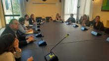 Un momento dell'incontro. Si notano l'assessore Corso e il consigliere delegato Cavalleri