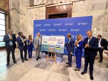 Presentazione del francobollo nella Sala degli Arazzi del Ministero delle Imprese e del Made in Italy