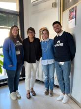 Foto scattata a Palazzo Tursi a margine della firma del protocollo: presenti i referenti di Plastic Free e l'assessora Pericu