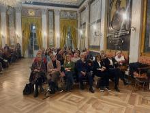 Il Salone di Rappresentanza durante la presentazione della mostra