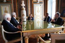 Il "tavolo" riunito presso l'Ufficio di Rappresentanza del sindaco di Palazzo Tursi