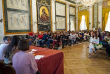 Il Salone di Rappresentanza durante la presentazione del Tavolo per le Politiche del Cibo