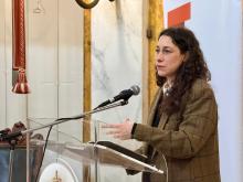 L'intervento in chiusura dell'assessora Coppola (foto Ordine Architetti Genova)