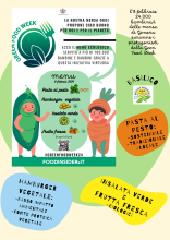 Locandina Green Food Week con il menu ecologico
