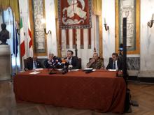 foto di gruppo nel salone di Tursi 