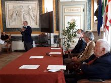 Tavolo relatori presentazione  Casa Tecnologie