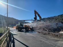 Foto del cantiere dove sorgeva la vecchia rimessa