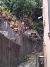 Il movimento franoso di via Posalunga 40, a Borgoratti
