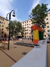 Il nuovo elemento architettonico al centro della piazza