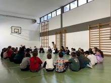 Bimbi in palestra per una delle attività svolte con gli istituti comprensivi della zona