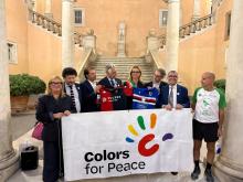 Fotoricordo nel loggiato di Palazzo Tursi
