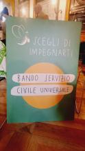 "Scegli di impegnarti": cartellone "Bando servizio civile universale"