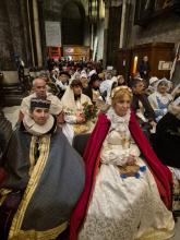 I figuranti dei Gruppi Storici dentro la Cattedrale