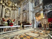 L'orazione commemorativa del facente funzioni sindaco Piciocchi nella splendida cornice della Chiesa di San Filippo Neri