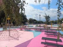 Una foto della nuova area sportiva di via Novella