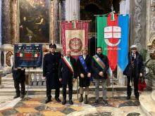 Gonfaloni di Anpi, Città Metropolitana di Genova e Regione Liguria