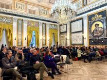 La platea nel Salone di Rappresentanza durante il convegno (foto Ordine Architetti Genova)