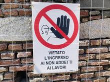 divieto di accesso a cantiere