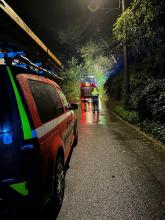 Foto della strada scattata nella notte tra lunedì e martedì - Comune di Mele