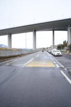 La strada di collegamento tra il Campasso e il Certosa inaugurata nel 2024: sopra una porzione del ponte Genova San Giorgio