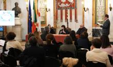 L'intervento dell'assessora Pericu durante la conferenza stampa L'intervento dell'assessora Pericu durante la conferenza stampa