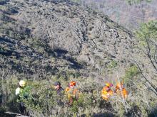 Protezione civile, questa mattina esercitazione anti incendio sul monte Gazzo