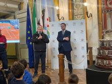 la coppa davis nel salone di rappresentanza