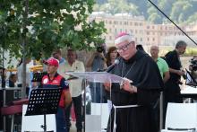 L'intervento dellarcivescovo di Genova, monsignor Marco Tasca