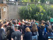 Il ritrovo al parco di Villa Scassi per il percorso con scuole e associazioni del territorio