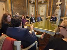 Un momento dell'incontro presso l'Ufficio di Rappresentanza di Palazzo Tursi Un momento dell'incontro presso l'Ufficio di Rappresentanza di Palazzo Tursi