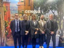 I rappresentanti del Comune di Genova al BIT di Milano: presenti tra gli altri gli assessori Bianchi e Brusoni