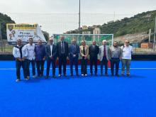 Foto di gruppo - presentazione nuovo campo "Giorgio Arnaldi" di hockey su prato
