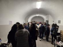 Volontari partecipanti alla Rilevazione: in primo piano la assessora Coppola